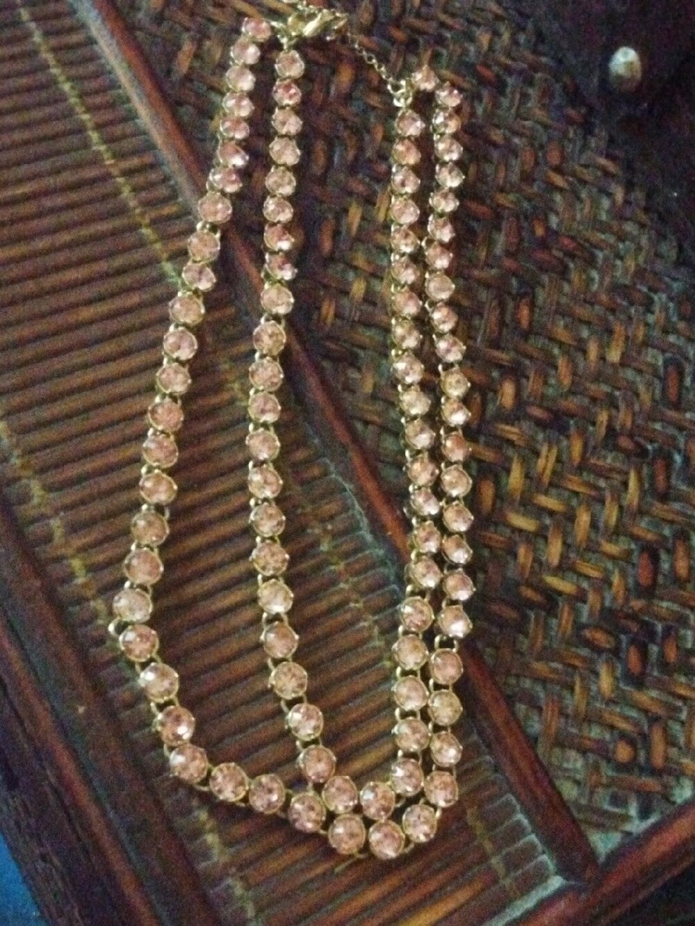 J Crew Pink Crystal Station Long Necklace - Women Jewelry - Picture 5 of 5
